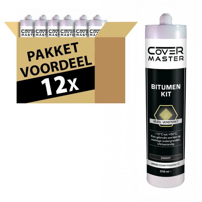 12 stuks Bitumenkit 310 ml - pakketvoordeel