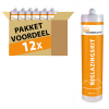 12 stuks Beglazingskit 290ml wit - pakketvoordeel